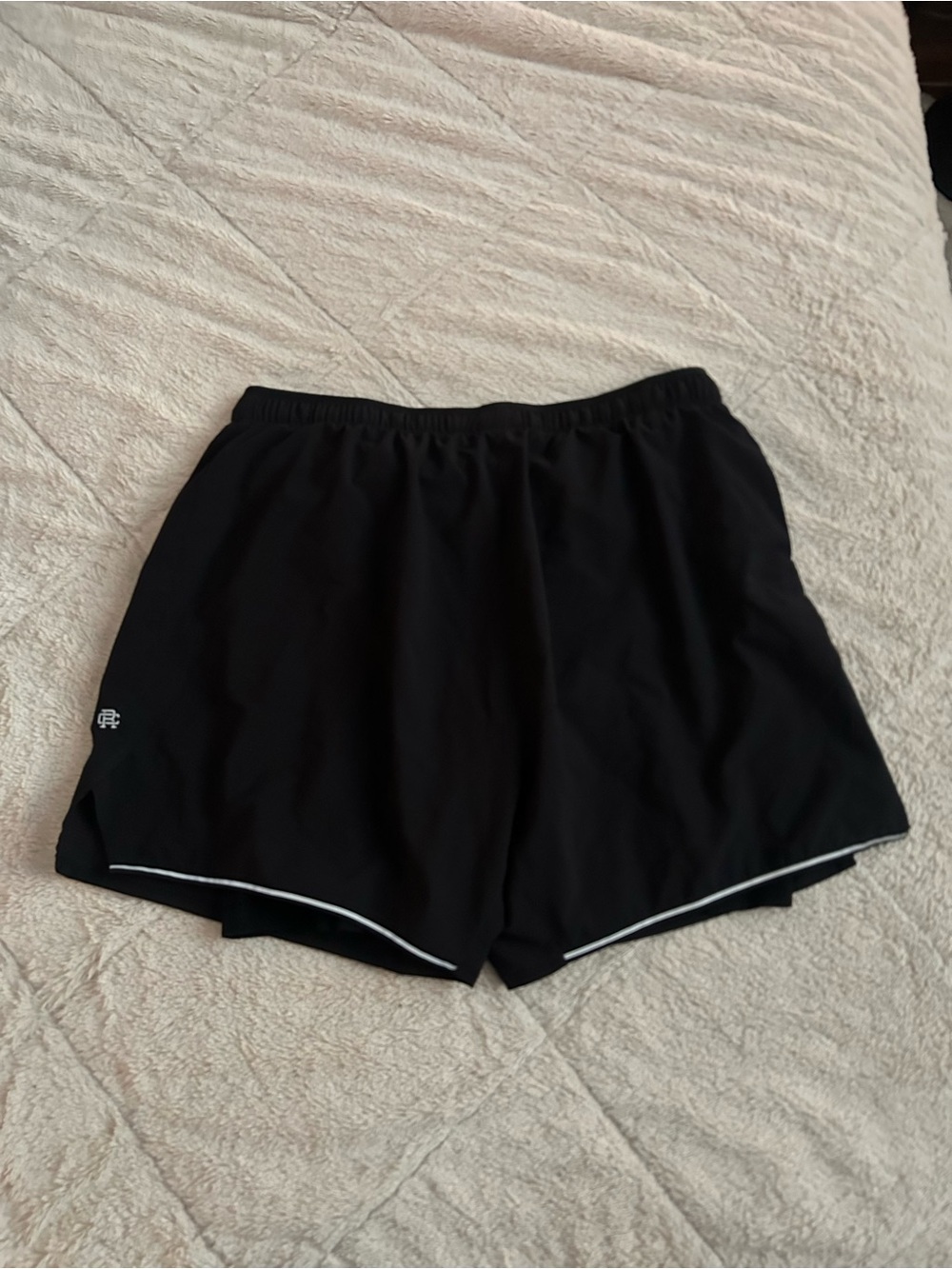 Reigning Champ Men’s Black Athletic Running Shorts, Size XL